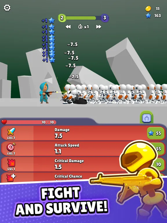 Captures d'écran de AI Rebellion－Stickman Fighting iPad 